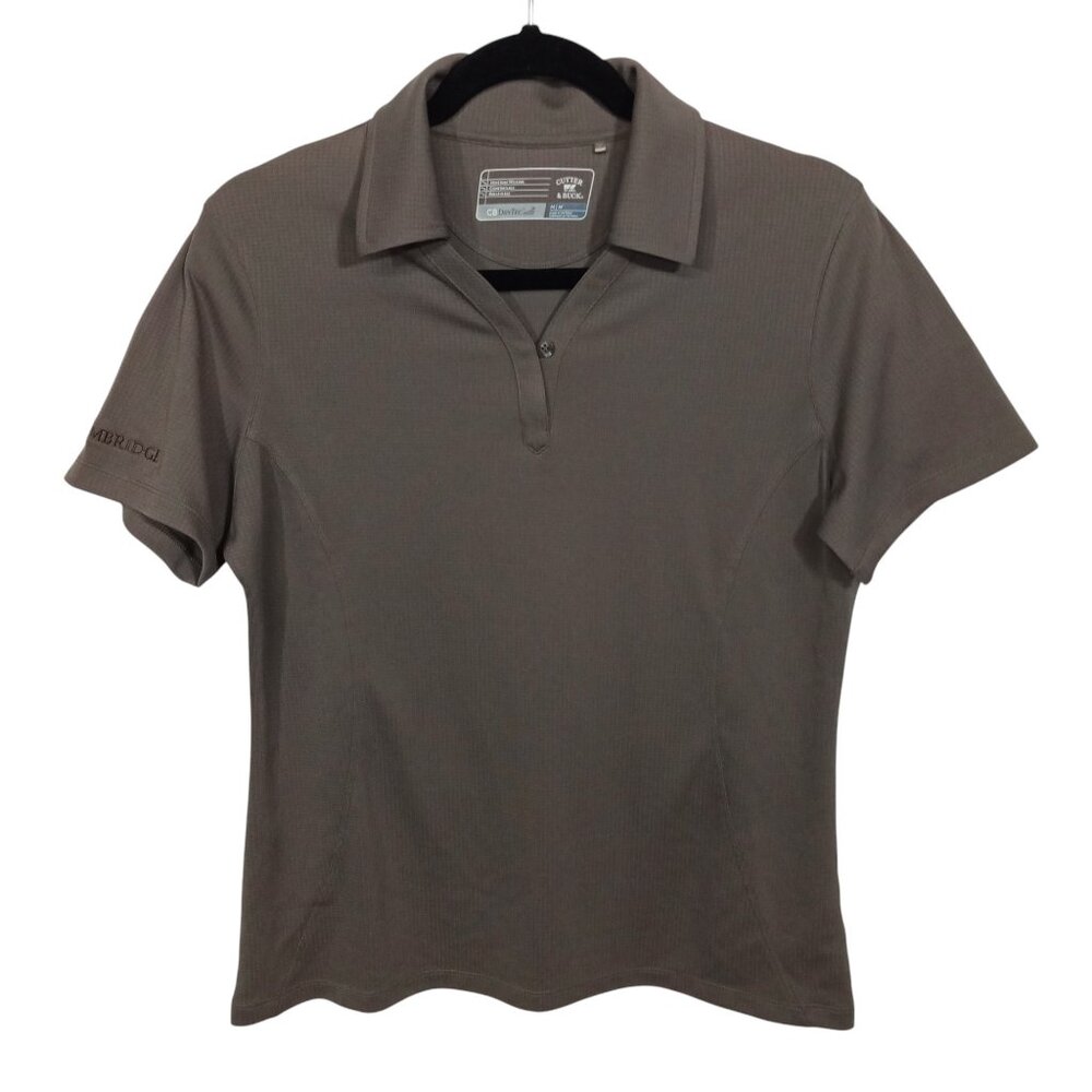Cutter & Buck Top Womens Medium Polo Tennis Golf Summer Shirt Dry Tec